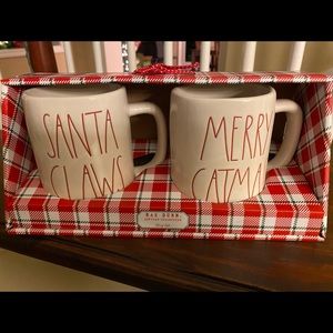 Rae Dunn Christmas Cat Mug Set